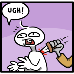 comic about the idea of guns killing people