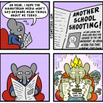 guns rights and school shooting comic