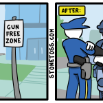 comic about gun free zone and shootings
