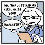 comic about child gender and circumcision