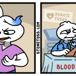 comic about the homosexual ban on blood donation