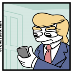 Comic about Donald Trump betraying himself with no border wall.