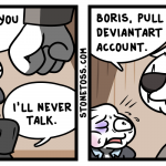 Comic joking about Deviant Art accounts