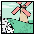 Political cartoon about Don Quixote.