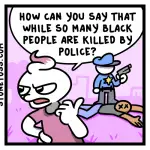 Comic about black lives matter and all lives matter.