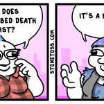 Comic about lesbian bed dearth.