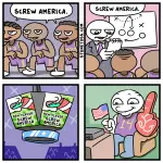 Comic about kneeling during the national anthem.