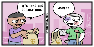 Comic about reparations for white people.