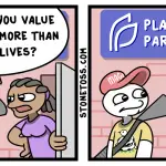Comic about black lives matter and planned parenthood.