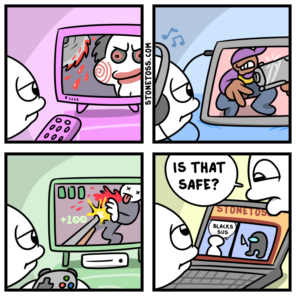 Movies, rap, video games, now webcomics. Who will the next boogeyman be?