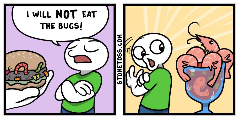 "Waiter, there's a fly in my crayfish soup..."