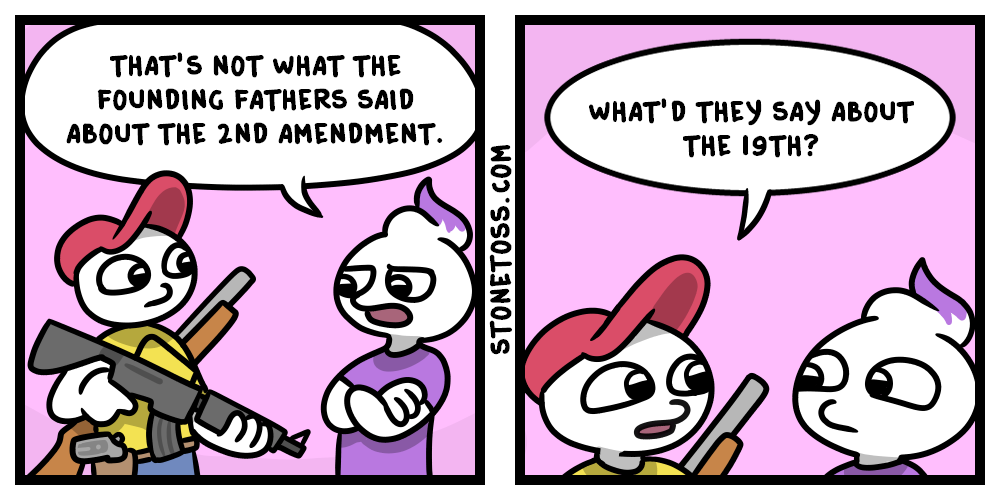 stonetoss comic about the 2nd and 19th amendments