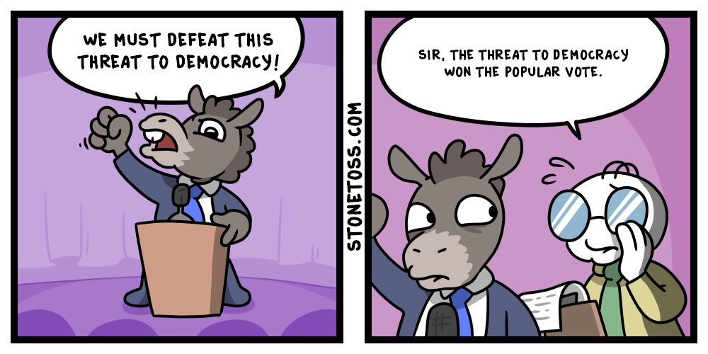 stonetoss comic about Trump winning the popular vote