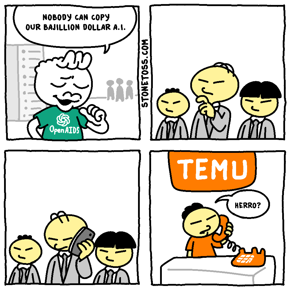 stonetoss comic about deepseek and AI