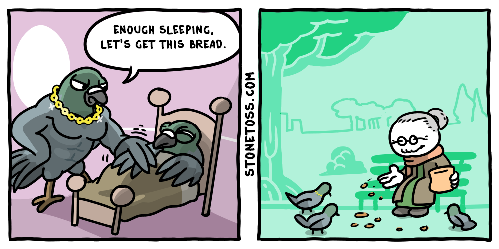 stonetoss comic about getting this bread.