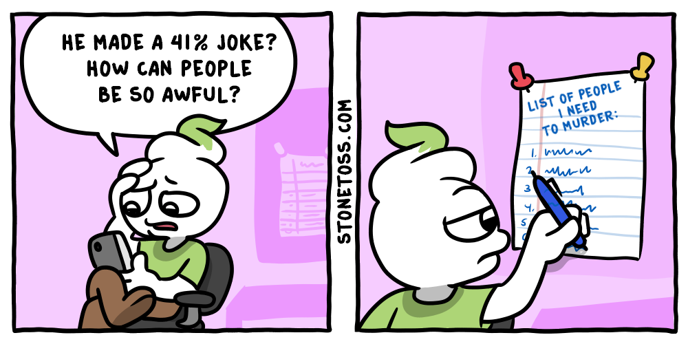 stonetoss comic about 41% jokes