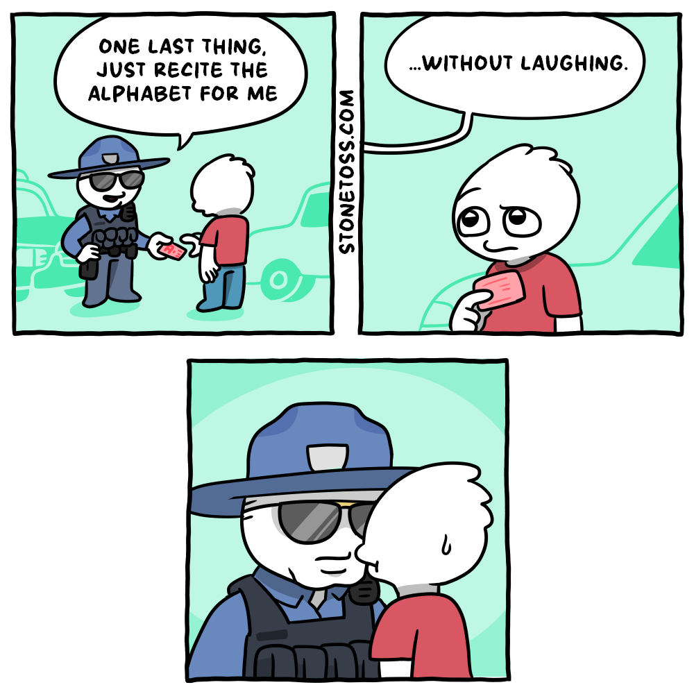 stonetoss comic about sobriety tests