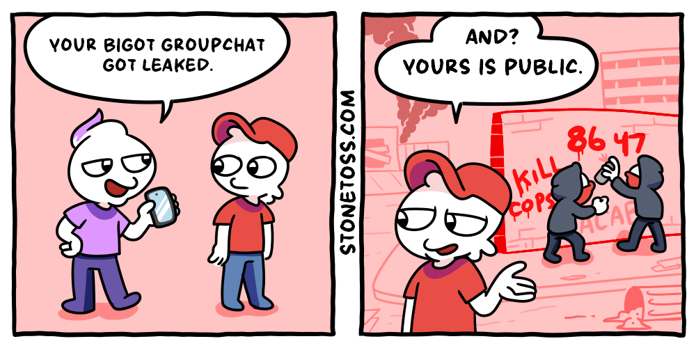 stonetoss comic about groupchats