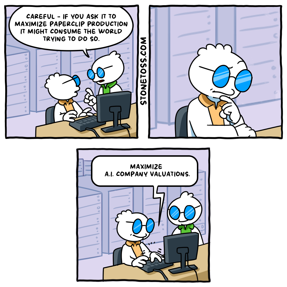stonetoss comic about the A.I. bubble