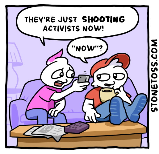 stonetoss comic about an ICE shooting