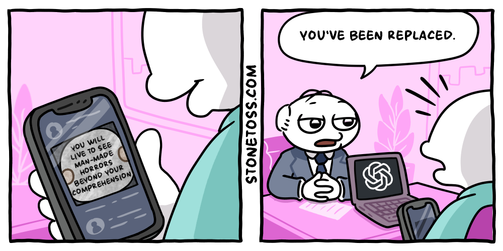 stonetoss comic about AI and jobs