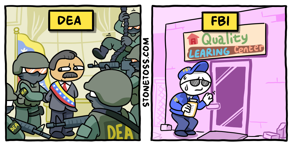 stonetoss comic about Venezuela and daycare fraud