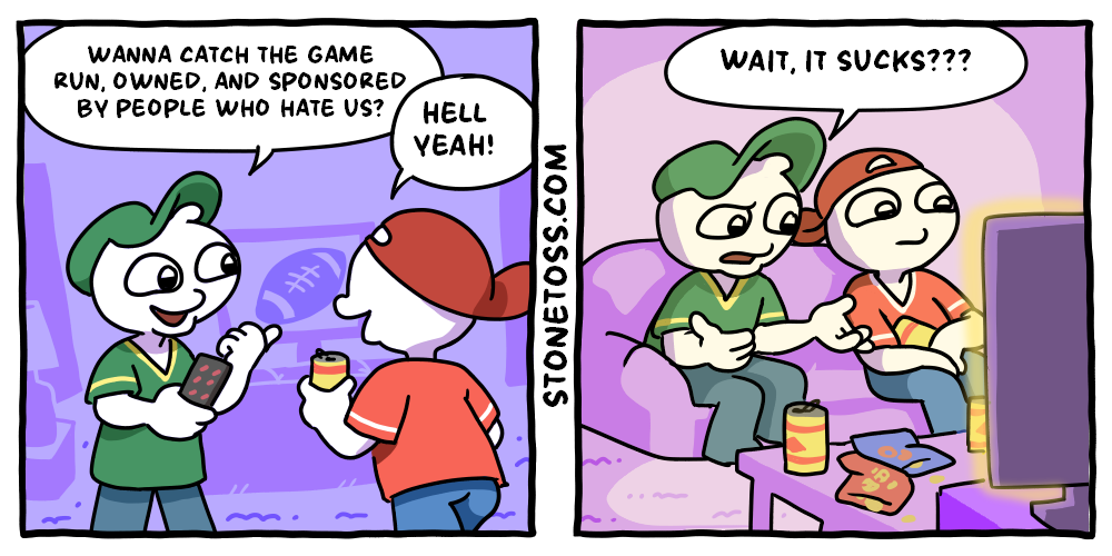 stonetoss comic about sportsball fans