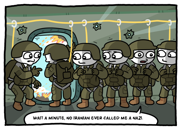 stonetoss comic about war with iran