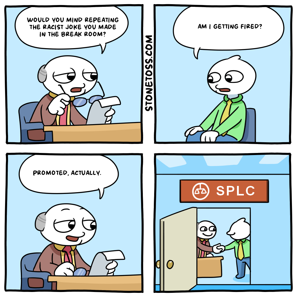 stonetoss comic about the SPLC fraud investigation