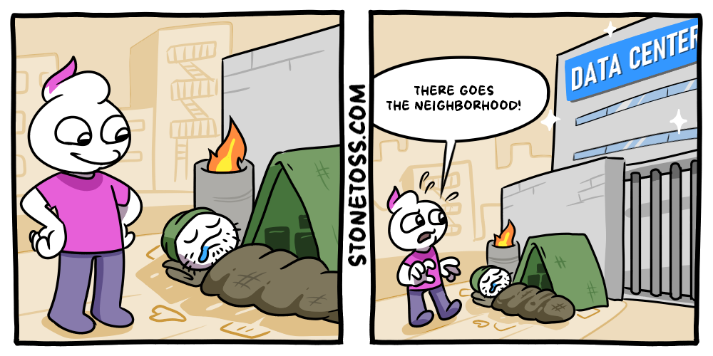 stonetoss comic about data centers