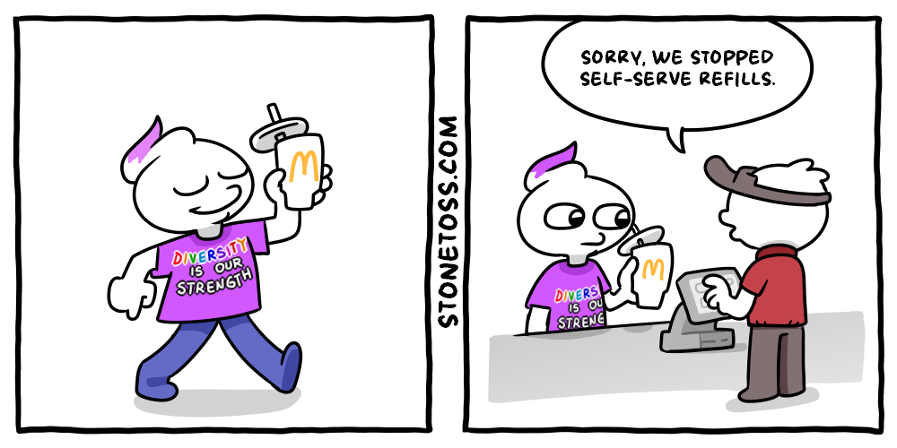 stonetoss comic about diversity and soda