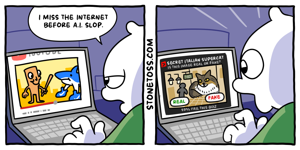 stonetoss comic about AI slop