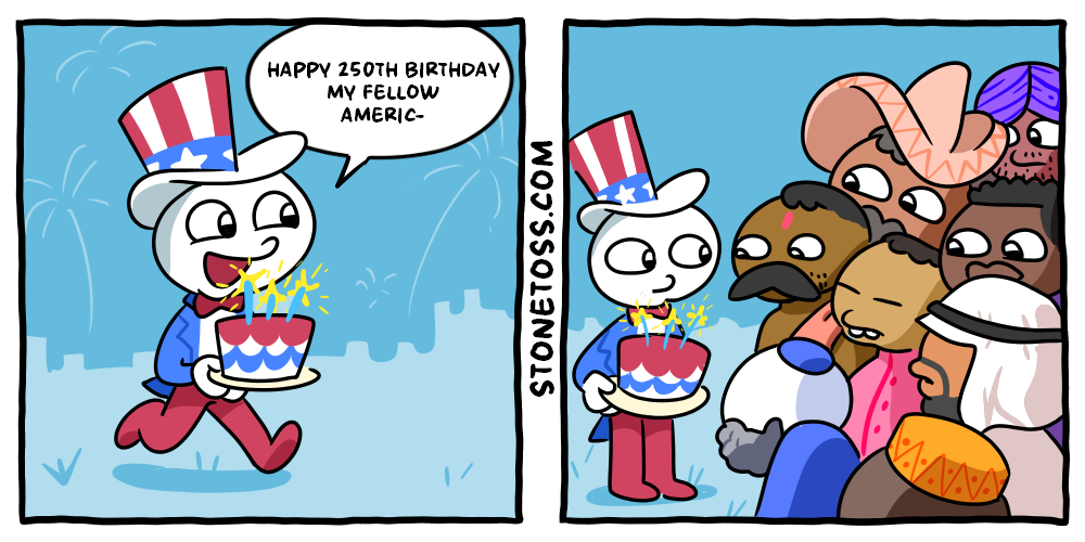 stonetoss comic about July 4th