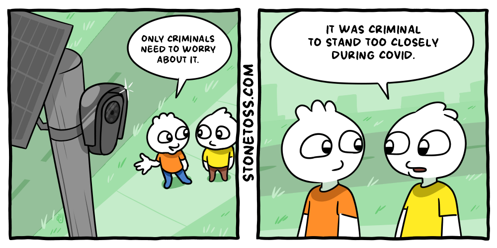 stonetoss comic about Flock cameras