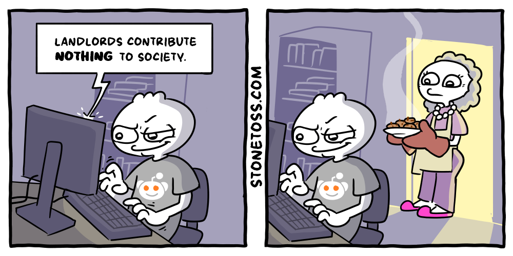 stonetoss comic about redditors and landlords