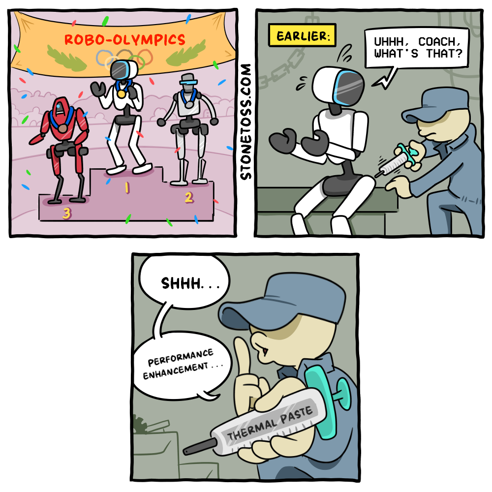 stonetoss comuc about robot sports