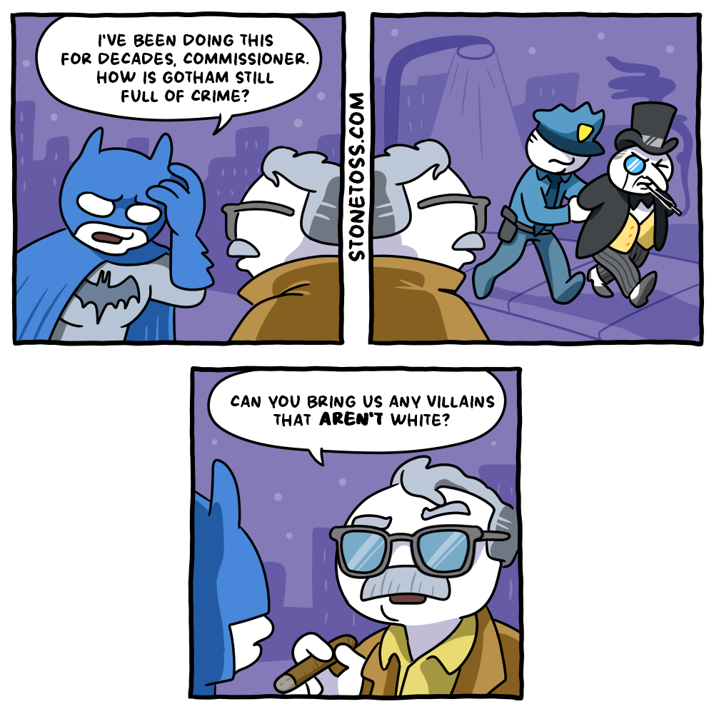 stonetoss comic about race and crime