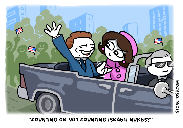 stone toss comic about JFK and Charlie Kirk