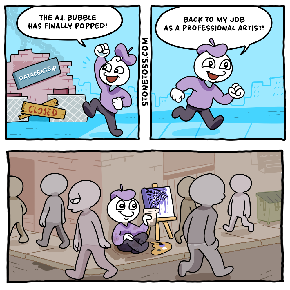 stonetoss comic about art and AI